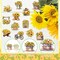 36 Pcs Summer Tree Ornaments, Sunflowers Wooden Ornaments Yellow Flower Rustic Hanging Decorations Summer Decor for Small Tree Home Party Birthday Holiday Supplies (Sunflower)